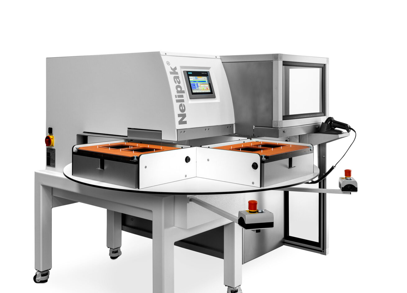 NX-B Rotary Sealer met printstation met Nelipak